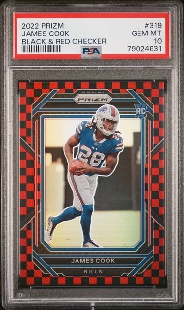 James Cook Panini Prizm #319 Black & Red Checker