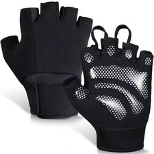 Gym Gloves for Women  Men - Fingerless Workout Gloves for Weightlifting, Lig...