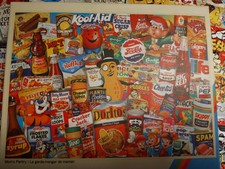 Master Pieces 1000PC Jigsaw Puzzle Flash Backs Food Products Poster Preown EXC 