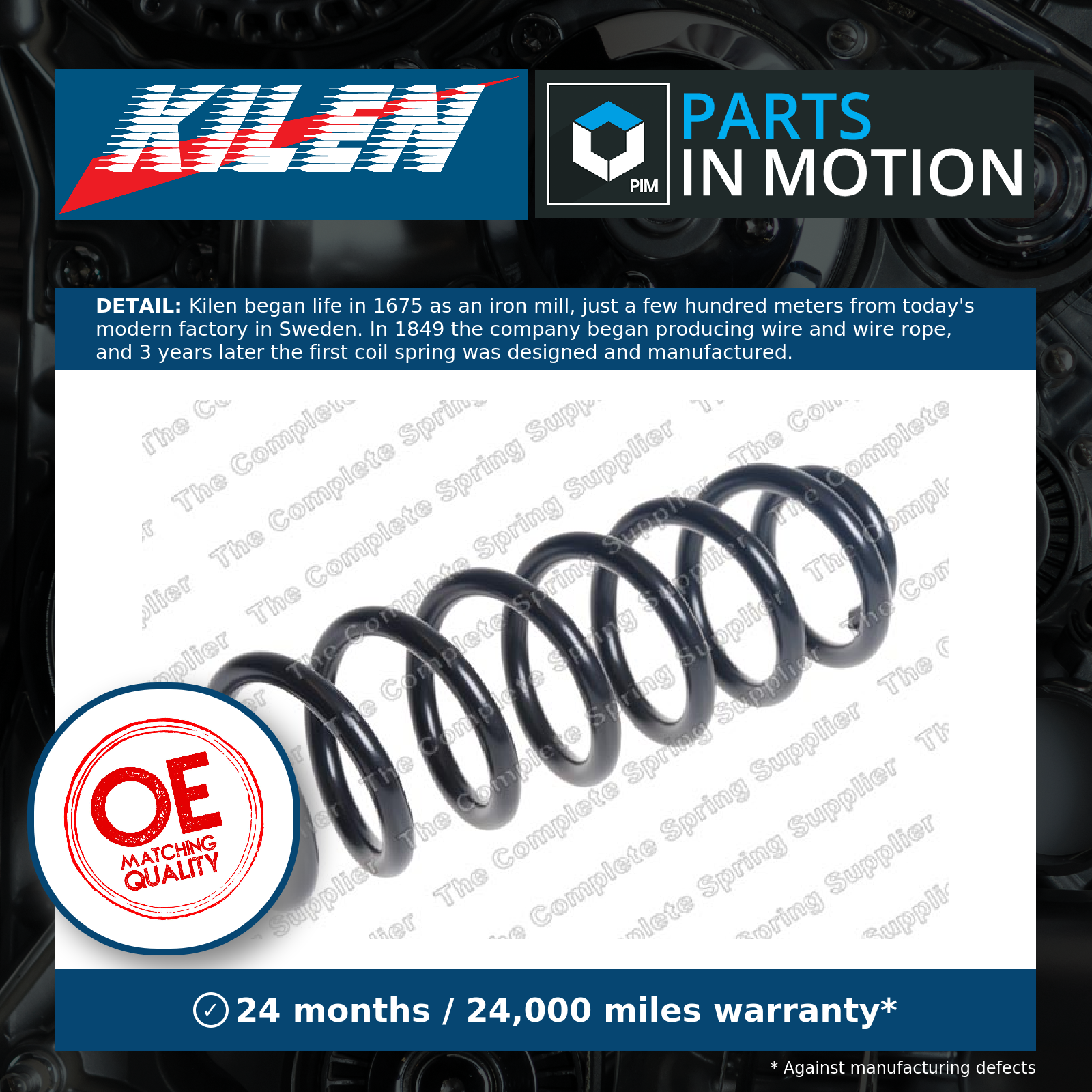 Coil Spring fits AUDI A3 8V 1.6D Rear 14 to 20 Suspension Kilen 5Q0511115FN New - Image 5