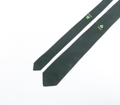 Glenshame Herren grüne geometrische Polyester spitze Krawatte Einheitsgröße - Irland Kleeblatt