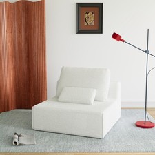 Sofá seccional modular de gran tamaño, juego de sofá de piso Boucle de lujo, compr convertible