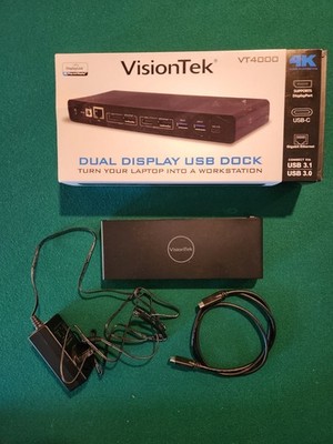 VisionTek VT4000 Dual Display 4K USB 3.0/USB-C Docking Station