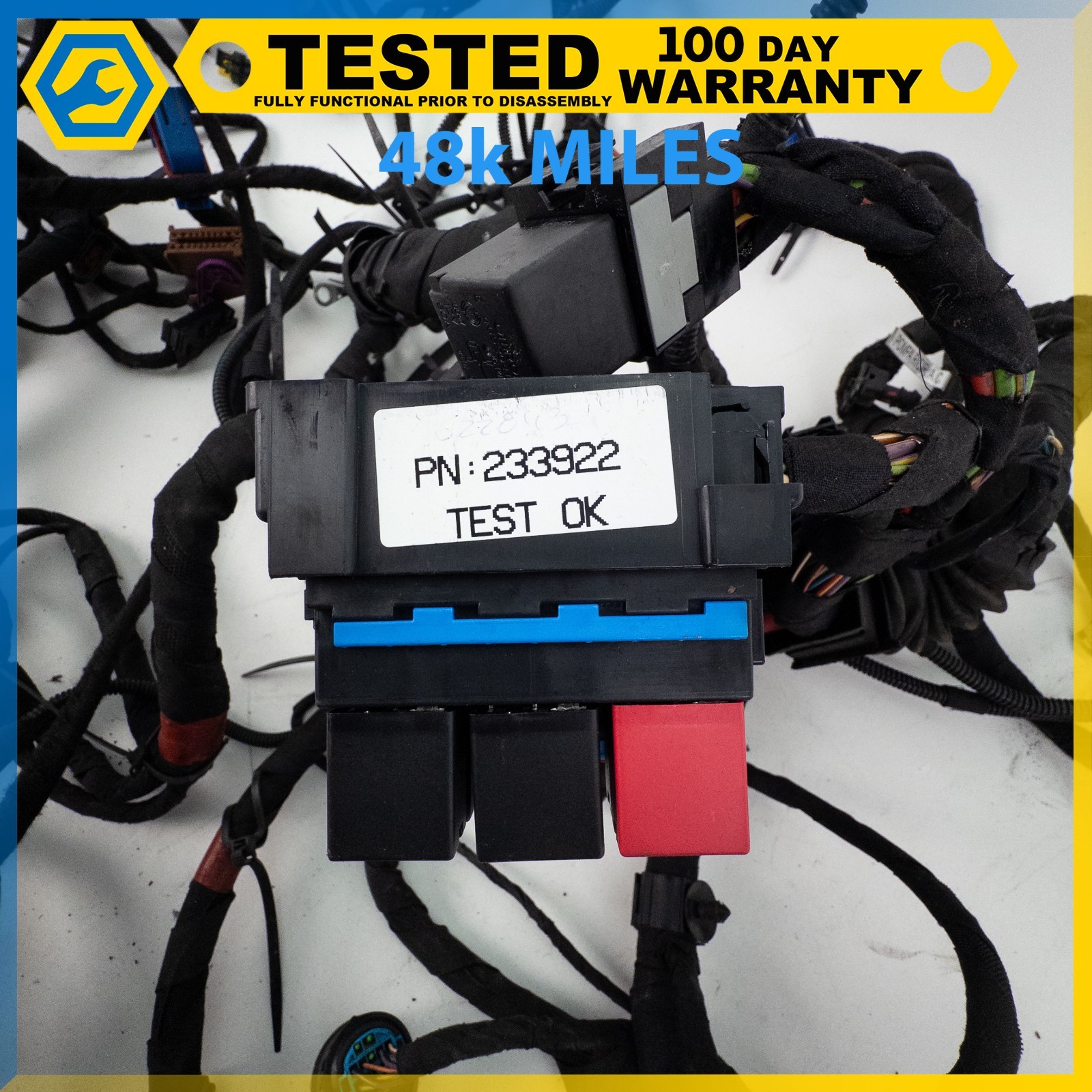 08-10 MASERATI GRANTURISMO 4.2L V8 ENGINE WIRING WIRE HARNESS W/ FUSE BOX OEM
