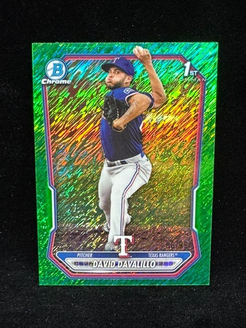 2026 Bowman Chrome David Davalillo #BCP-42 Green Shimmer #86/99 1st Bowman