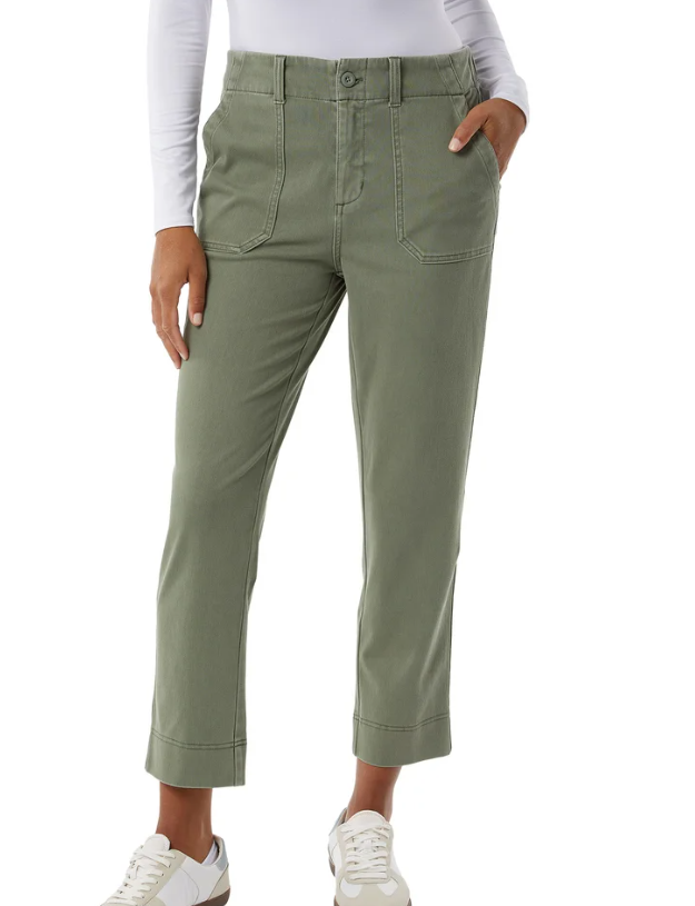 32 Degrees Women's Twill Ankle Pant Green Size XL