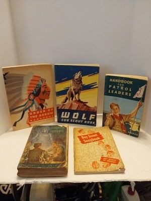 Vtg  Boy Scouts of America Lot of 5 Handbooks Cub Scout Boy Scout  1940-1950