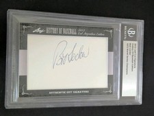 2012 LEAF CUT SIGNATURE BOB Locker AUTO History of Baseball 1972 World Series 