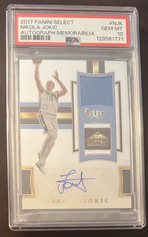 2017-18 Select Autographed Memorabilia #22 Nikola Jokic PSA 10 - Pop 1! - Image 3 of 4