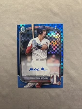 2025 Bowman - Malcolm Moore Blue Xfractor Refractor Auto /150 #CPA-MMO
