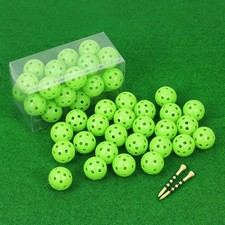 26 Pack Practice Golf Balls, 41Mm Hollow Airflow Plastic Golf Balls with Golf Te