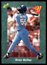 Brian McRae 1991 Classic III #T68 Royals MLB READ FREE SHIPPING AutographDen