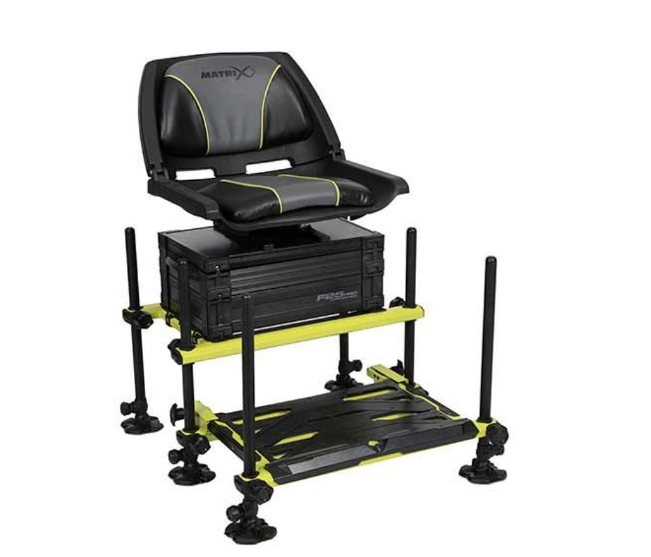 Matrix F25 Pro Swivel Seatbox - Lime Edition - Match & Coarse Fishing Seatbox