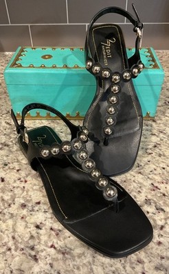 NATURALIZER 27 EDIT Women s Sz 6.5 M NARA SANDAL J4715L5 Black/Silver Studs NEW