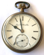 Antique 16s 1919 Elgin 7 Jewel Mechanical Pocket Watch Grade 291 Runs