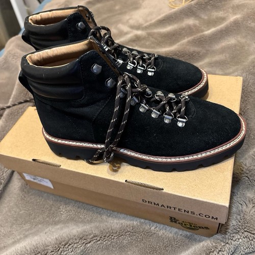 Madewell The Citywalk Lugsole Hiker Boot Suede Leather Black Women's Shoes US 8