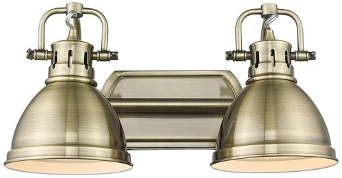 Golden Lighting Duncan 16 1/2" Wide Aged Brass 2-Light Bath Light - Picture 2 of 5