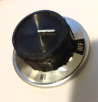 1 Kenmore Range Oven Off Hi Bakelite Dial Knob w/ 1-15/16'' Aluminum Skirt Retro