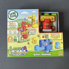 LeapFrog LeapBuilders Safari Animals, Multicolor Blocks Elephant Giraffe Parrot