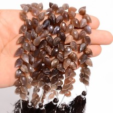 Chocolate Moonstone Gemstone Teardrop Faceted Beads 10X6 mm Strand 4" UGB-778