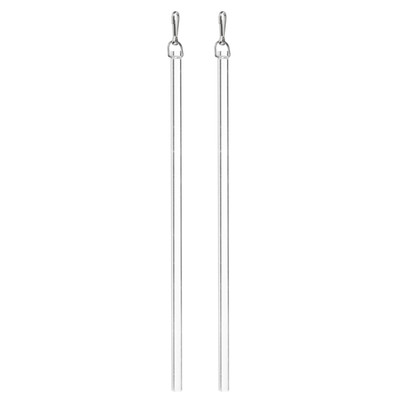 2Pcs 12''Clear Curtain Pull Rod Acrylic Blind Wand Replacement Part