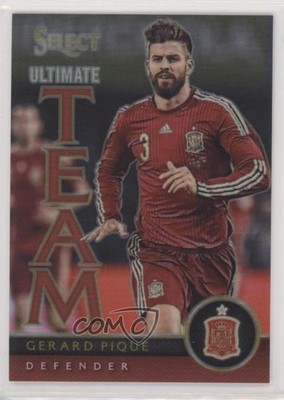 2015-16 Panini Select Ultimate Team Red Prizm 38/199 Gerard Pique #4 04ae