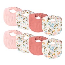 Muslin Baby Bibs, Bandana Bibs for Baby Girl, 8-Piece Bandana Drool Bib, Cott...