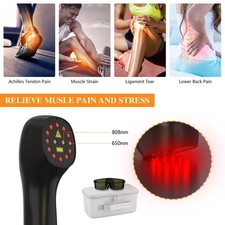 KTS 2X808nm Laser Therapy Device Body Pain Relief Pet Arthritis Wounds Healing