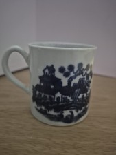 An 18th Century Worcester Coffee Can In The Plantation Pattern Uncommon Find
