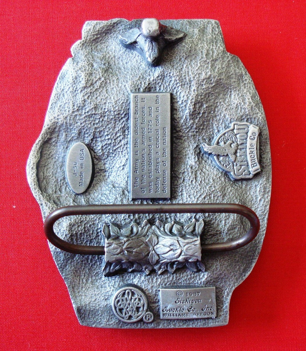 1987 Vintage Siskiyou Co.Belt Buckle United States Army | eBay display picture 3