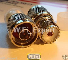 N Male Plug to UHF SO239 Female Jack RF Connector Adapter USA