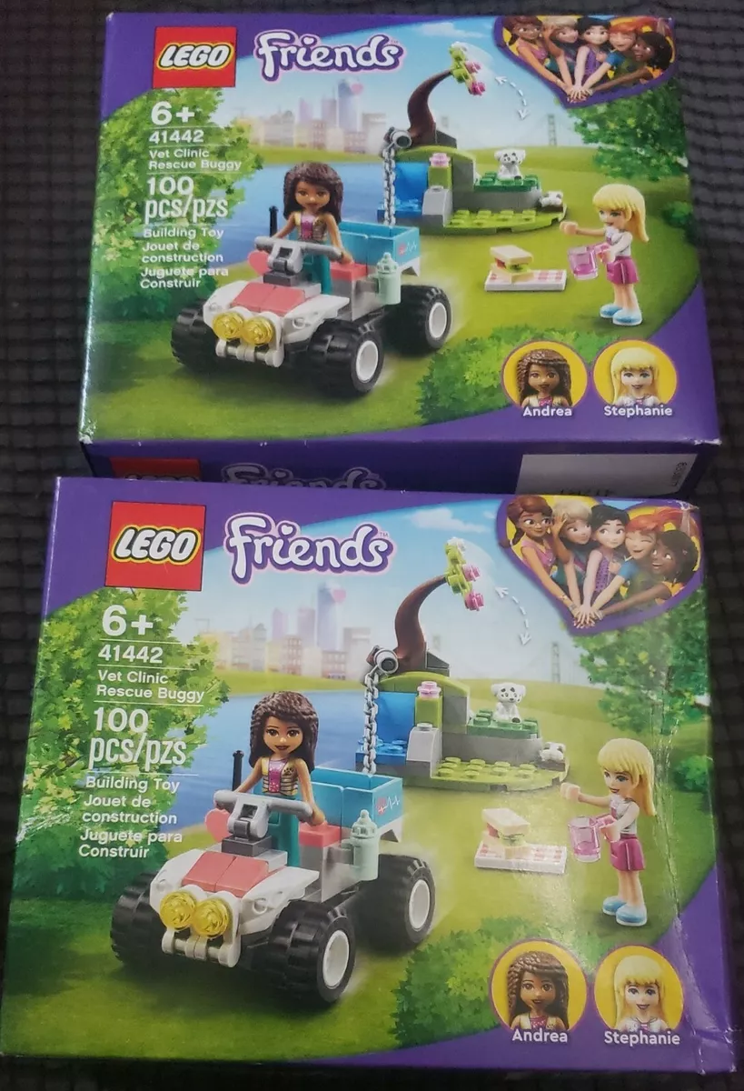 New LEGO Friends Vet Clinic Rescue Buggy New 41442 CIB Lot Of 2
