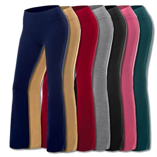 Damen Bootcut Yogahose Lange Sporthose Hohe Taille Flare Fitness Training Hosen - Bild 5 von 15