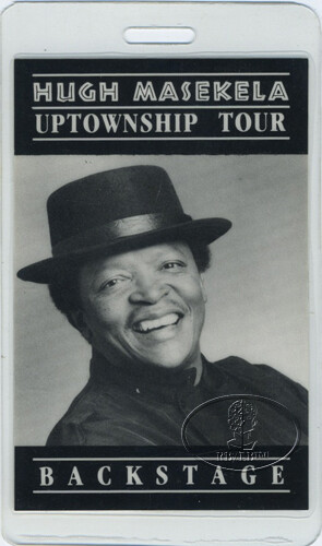 Hugh Masakela 1989 laminierter Backstage-Pass - Bild 1 von 1