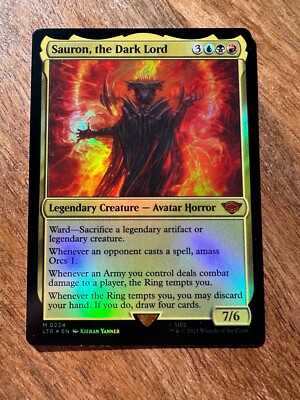 Sauron, the Dark Lord - FOIL - Lord of the Rings - NM -EN- MTG - Magic Gathering