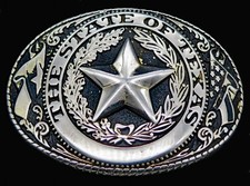 The State Of Texas Star Vintage Belt Buckle