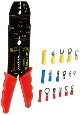 RoadPro RPTK2 44-Piece Wire Terminal Kit with Wire Cutting/Crimping Tool