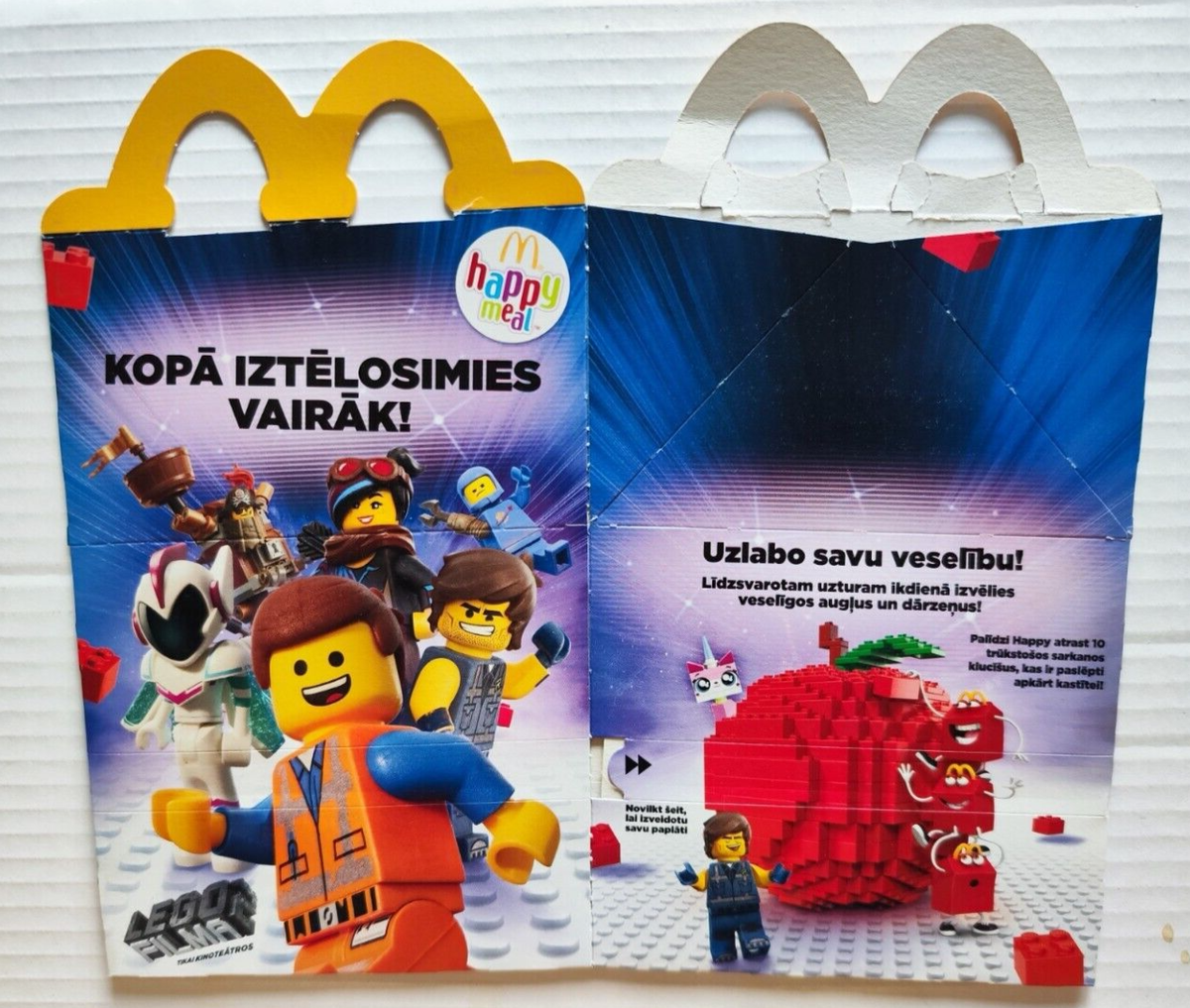 McDonalds Happy Meal BOX LEGO The MOVIE