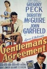 GENTLEMAN'S AGREEMENT MOVIE POSTER Gregory Peck RARE