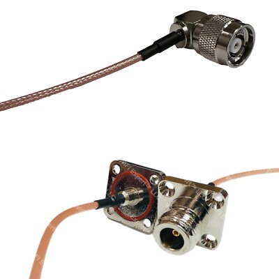 RG316 RP-TNC Male Angle to N Female Flange O-Ring RF Cable Rapid-SHIP LOT