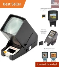 Powerful Battery-Powered 35mm Slide Viewer with Crystal Clear 3X Magnification