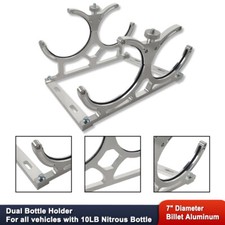 7 Aluminum Nitrous Oxide Dual Bottle Holder Bracket Polished