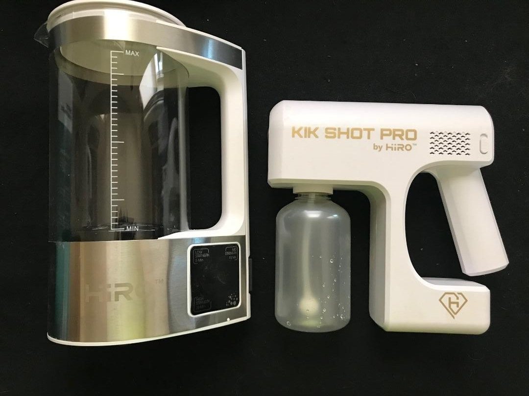 2PC HOCL Disinfectant Solution Bleach Generator & Nano Mist Sprayer Combo Pack