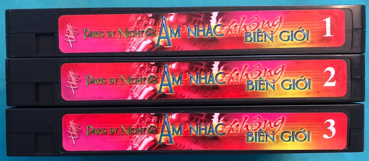 Paris By Night #62 Vietnamese Music VHS Three (3) Tapes in a