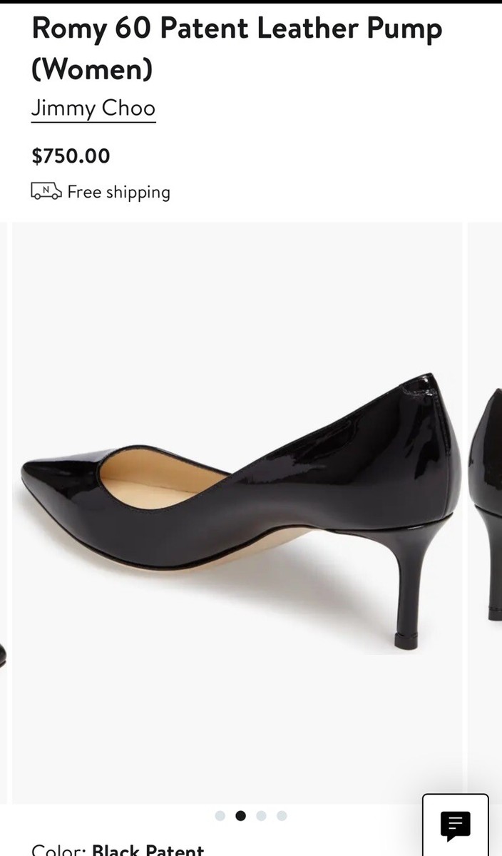 Jimmy Choo Romy 60 Patent Leather Pump New Size 37 Italy 🇮🇹