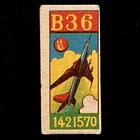 Menko Japanese Cards 1940’s-1950’s B-36 War Bomber Fighter Force Military Plane