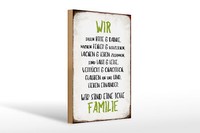 Holzschild Spruch 20X30 Cm Wir Sind Eine Tolle Familie Schild Wooden Sign
