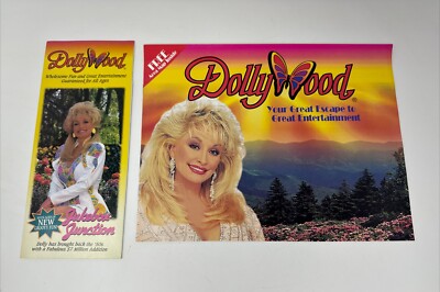 1990s Dollywood Guide Book Area Map Dolly Parton Pigeon Forge Rare Ads 1995 1996