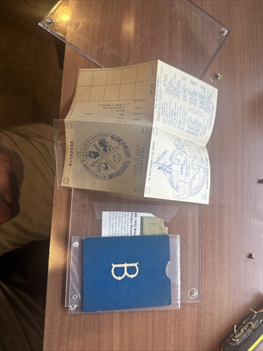 1955 Champion Brooklyn Dodgers Team Passport Extremely Rare Novelty