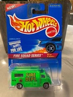1996 Hot Wheels #424 Feuerwehr Serie 1/4 Ambulance GrüN Mit Chrom 7 Sp-Variante